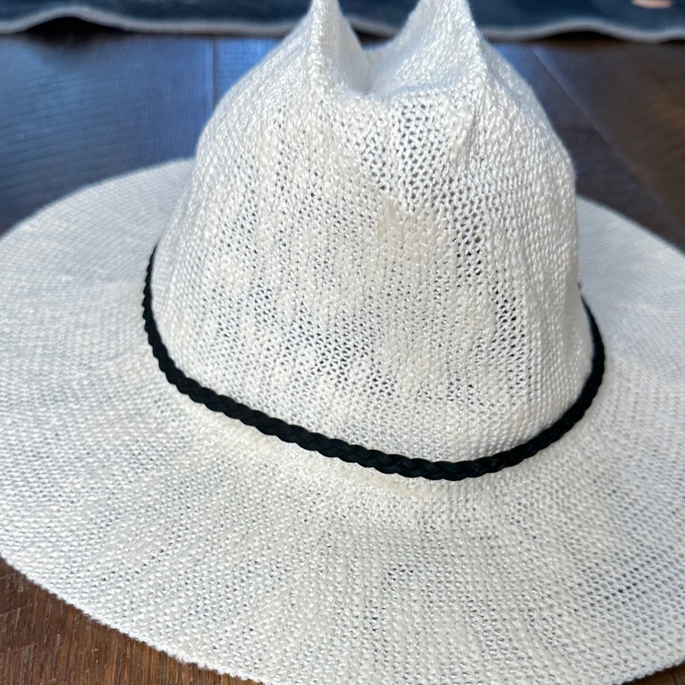 Rachel Zoe Ivory Textured Sun Hat - Picture 5 of 6